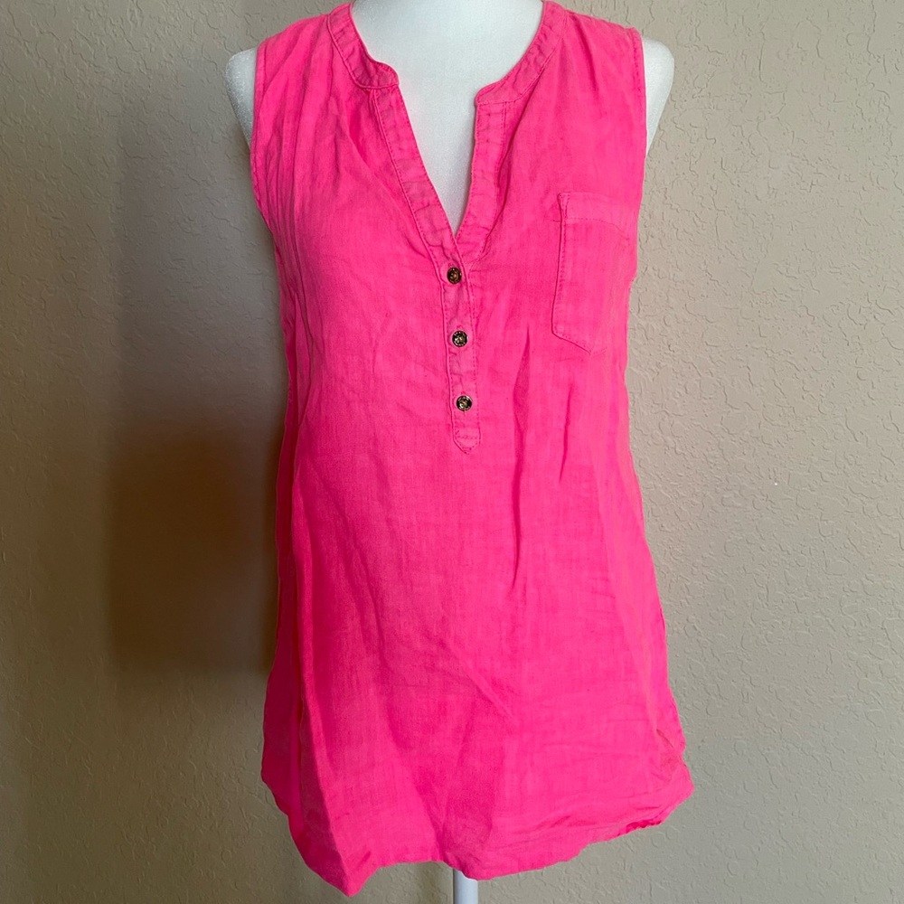 Lilly Pulitzer Linen Sleeveless Top XS